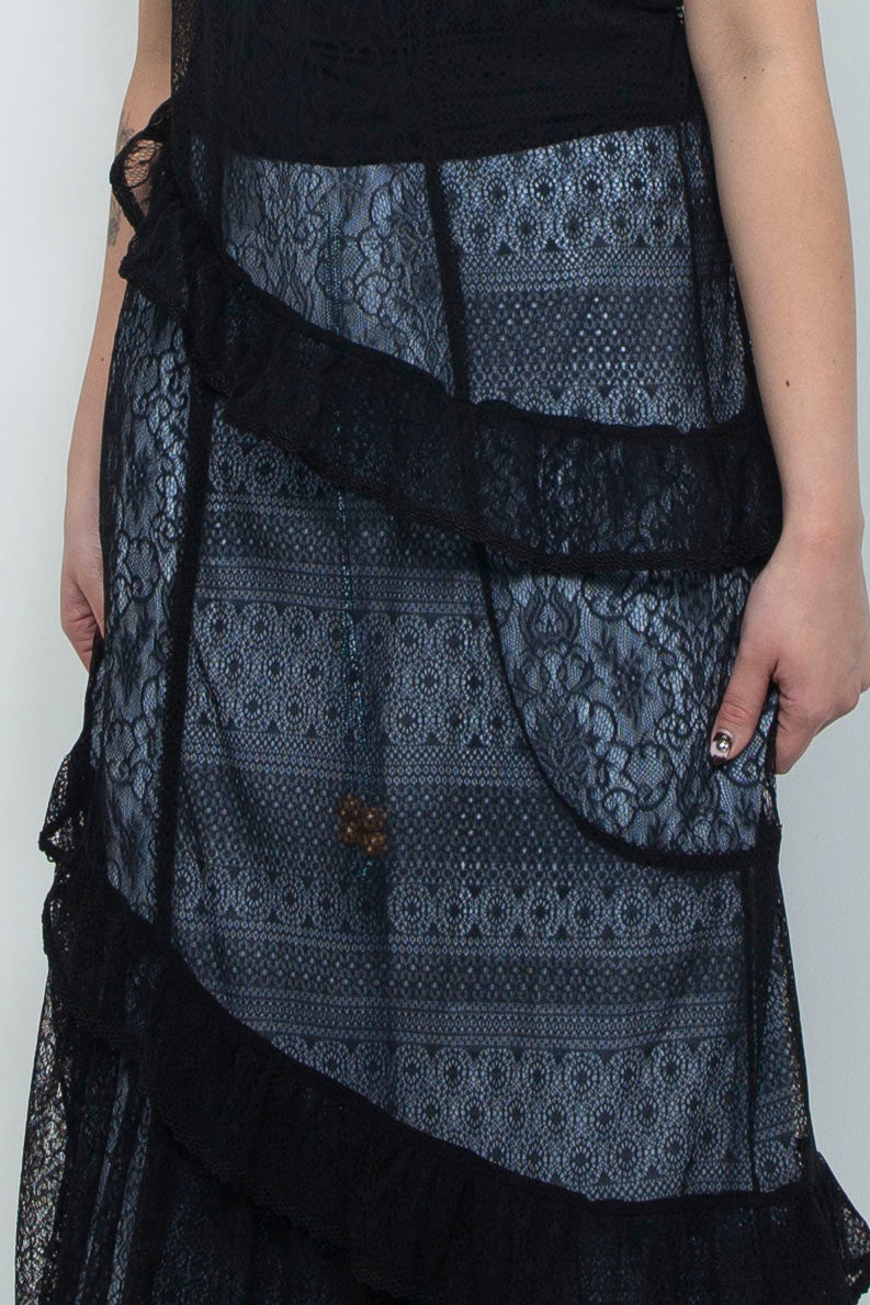 Lace Camisole Dress Black