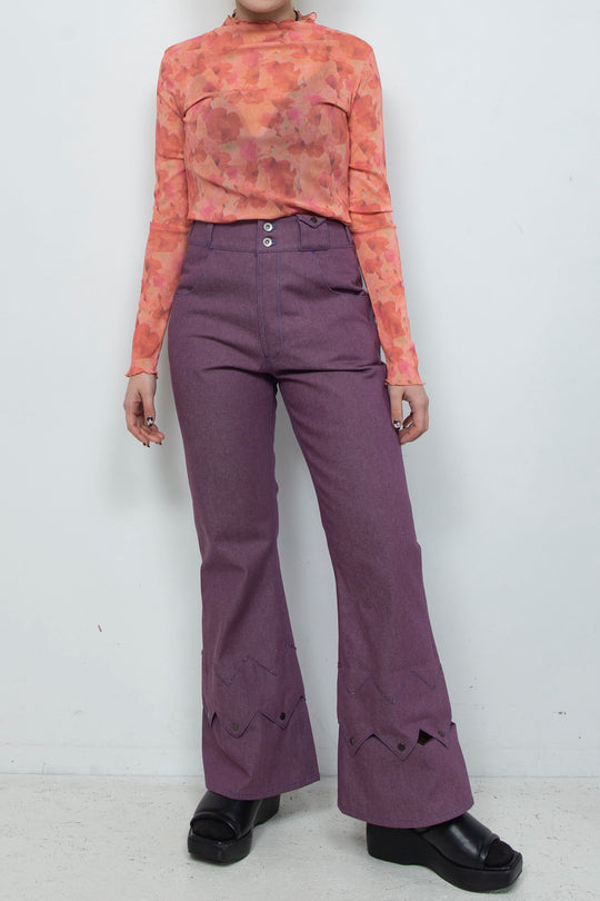 Snapdragon Floral Print Fitted Top Pink