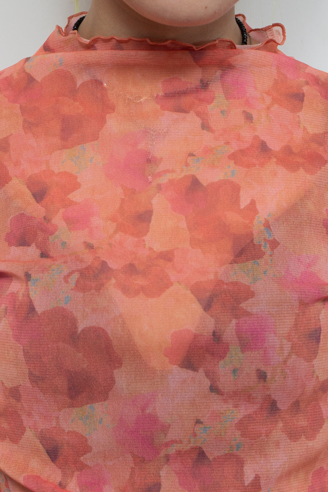Snapdragon Floral Print Fitted Top Pink