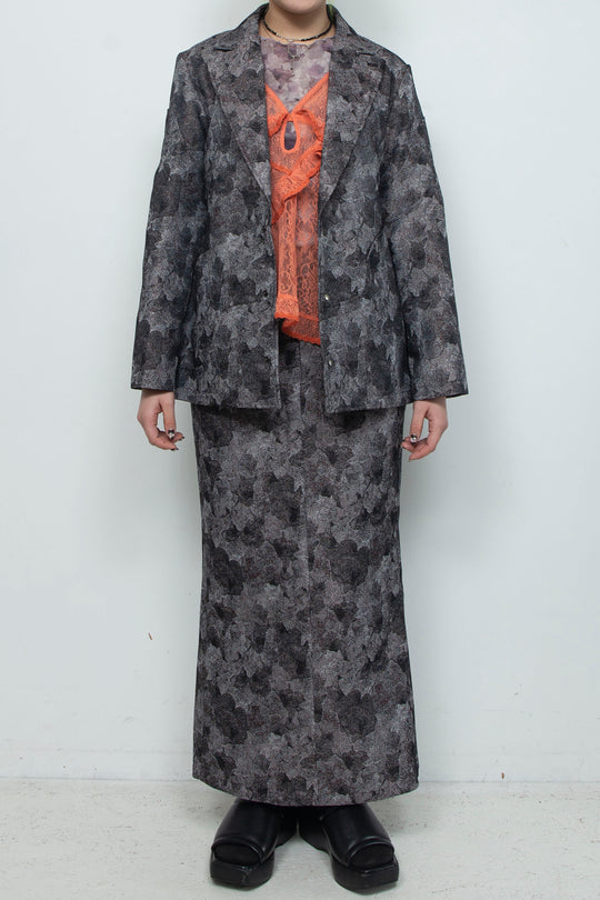 Snapdragon Floral Jacquard Jacket Grey