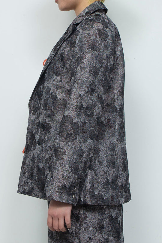 Snapdragon Floral Jacquard Jacket Grey