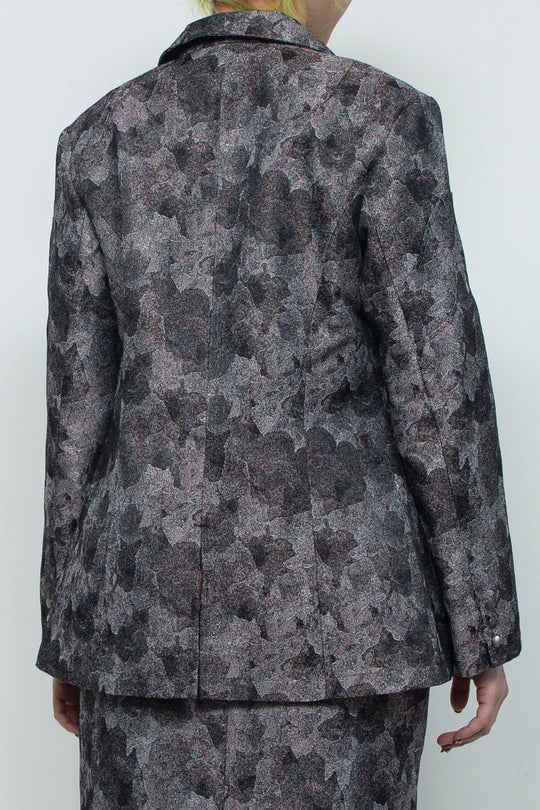 Snapdragon Floral Jacquard Jacket Grey