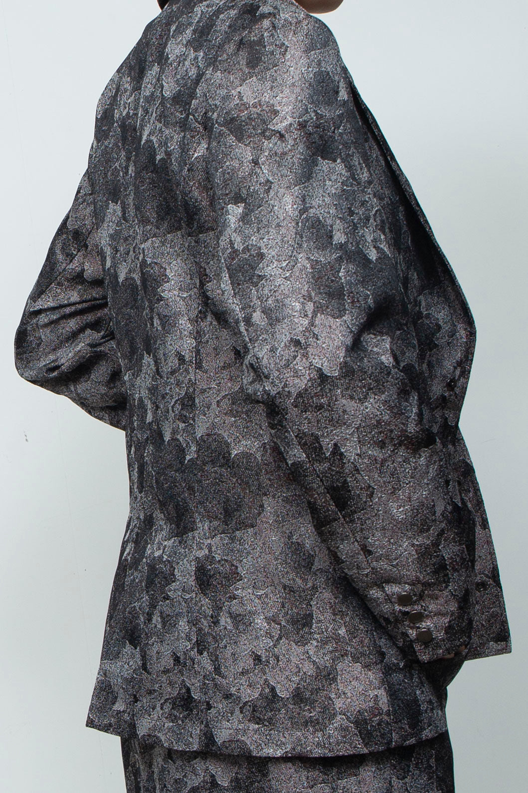 Snapdragon Floral Jacquard Jacket Grey