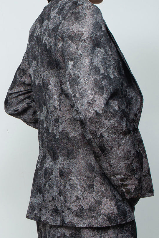 Snapdragon Floral Jacquard Jacket Grey
