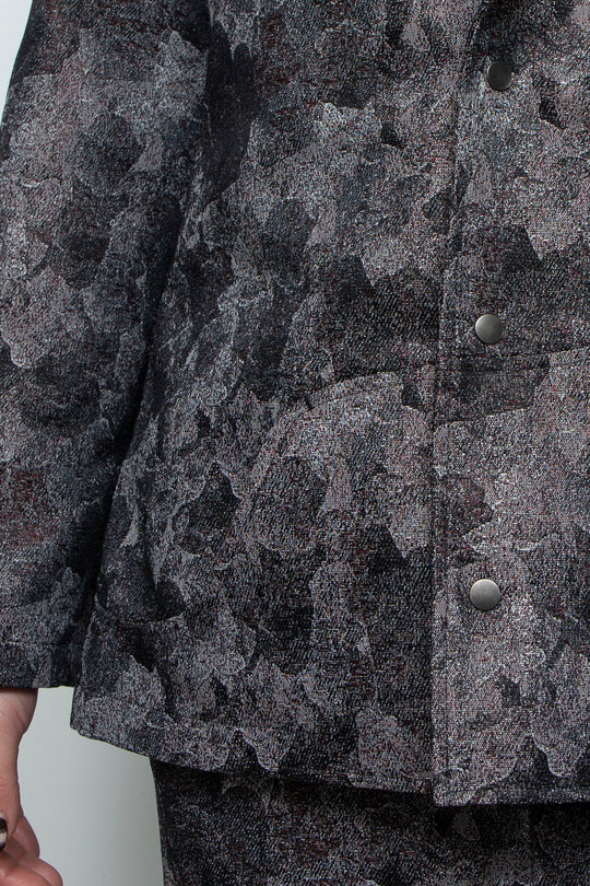 Snapdragon Floral Jacquard Jacket Grey