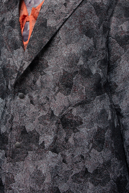 Snapdragon Floral Jacquard Jacket Grey