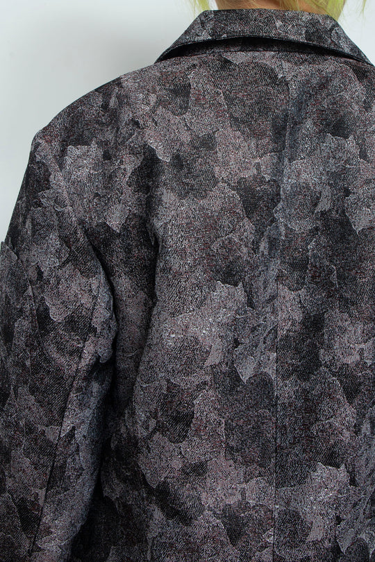 Snapdragon Floral Jacquard Jacket Grey