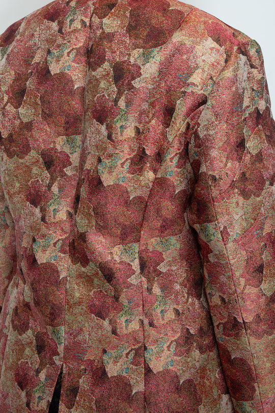Snapdragon Floral Jacquard Jacket Red