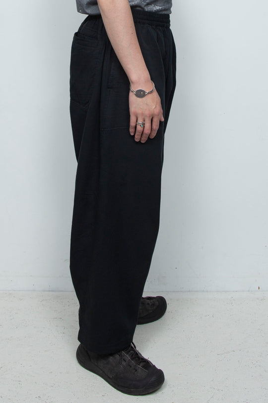 Overlap Wide Easy Pants Black