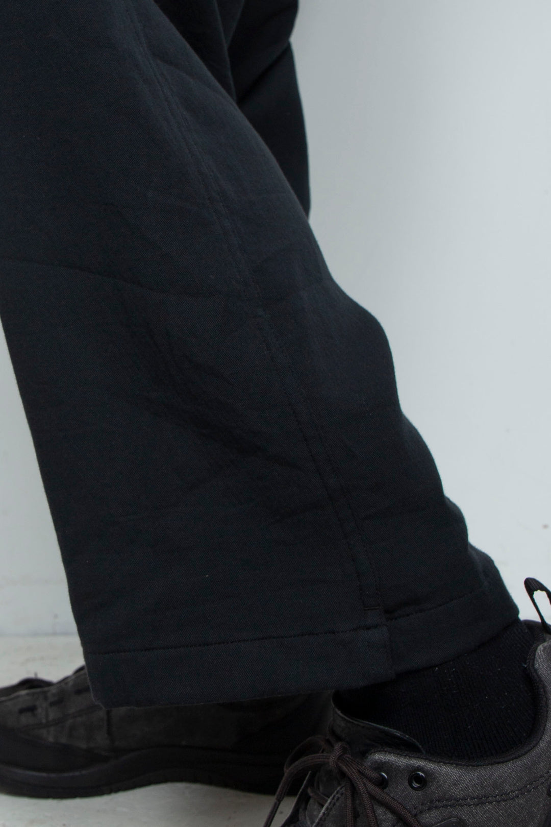 Overlap Wide Easy Pants Black