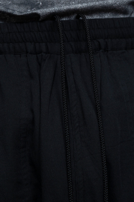 Overlap Wide Easy Pants Black