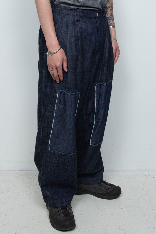 Denim 2tuck Pants Indigo Blue
