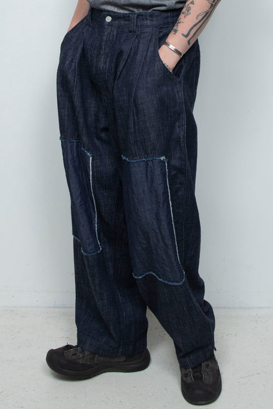 Denim 2tuck Pants Indigo Blue