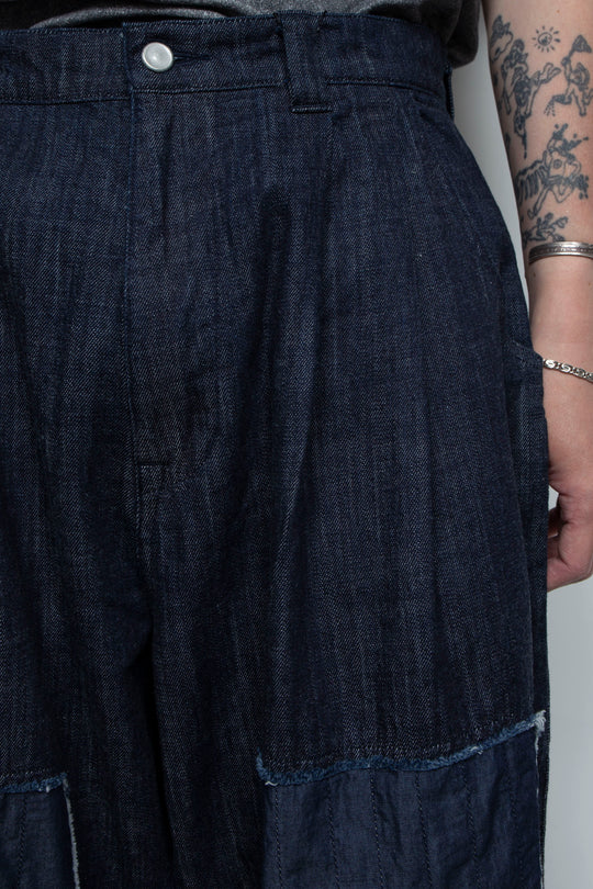 Denim 2tuck Pants Indigo Blue