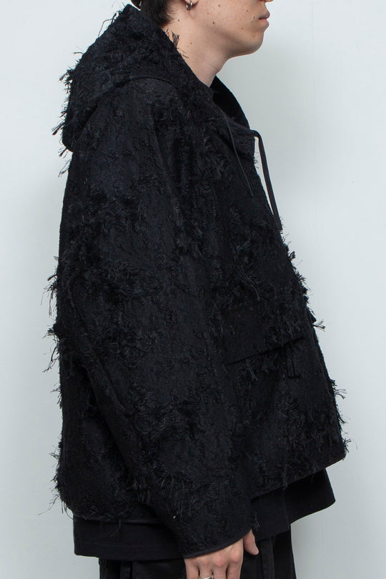 Jacquard Anorak Black