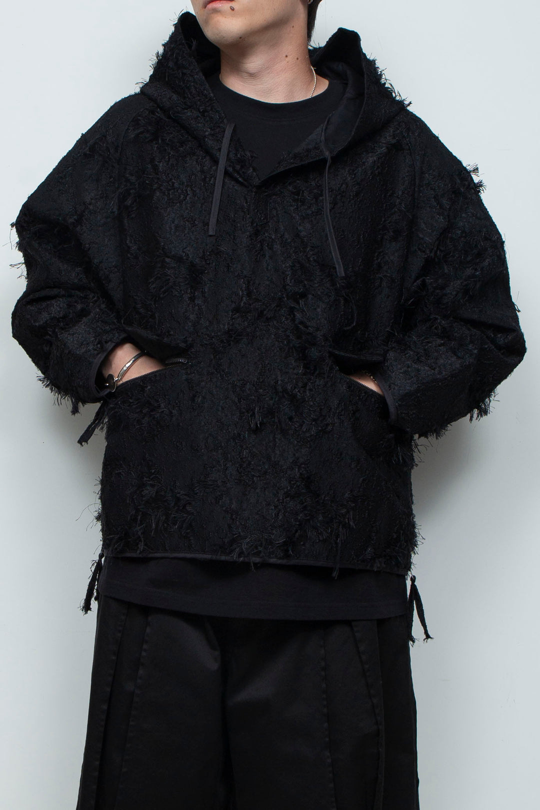Jacquard Anorak Black