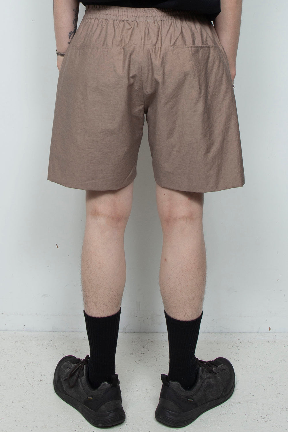 Fold Back Easy Shorts Dark Beige
