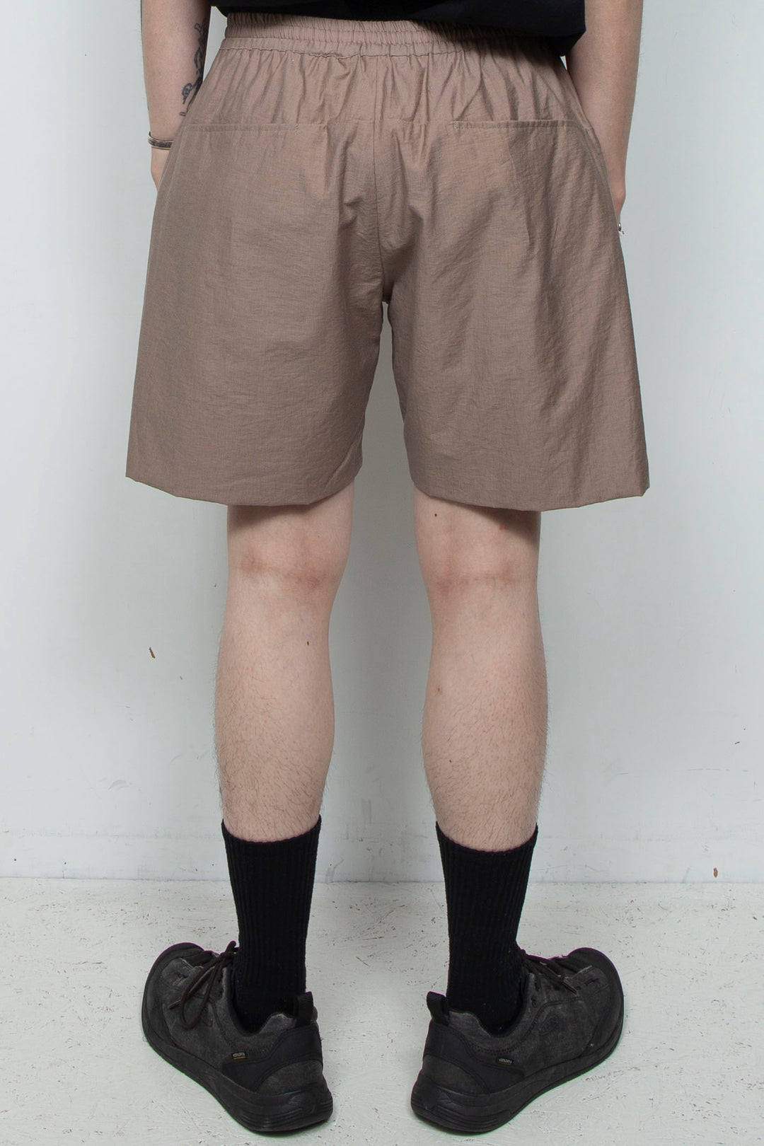 Fold Back Easy Shorts Dark Beige