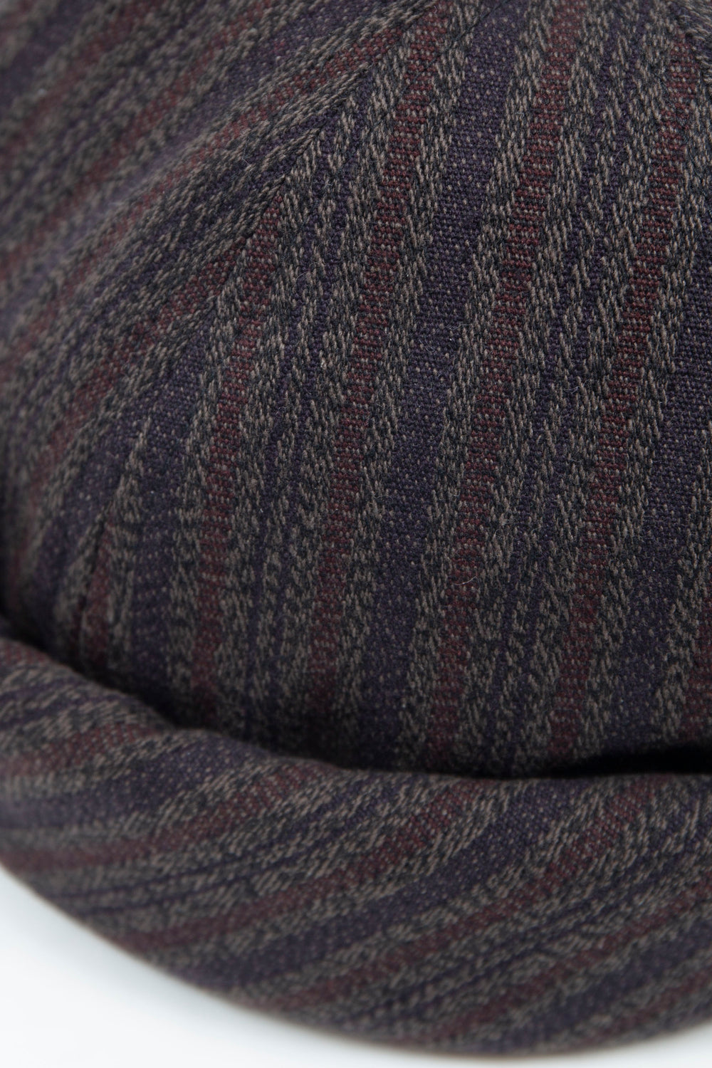 Dobby Stripe Roll Cap Charcoal Gray