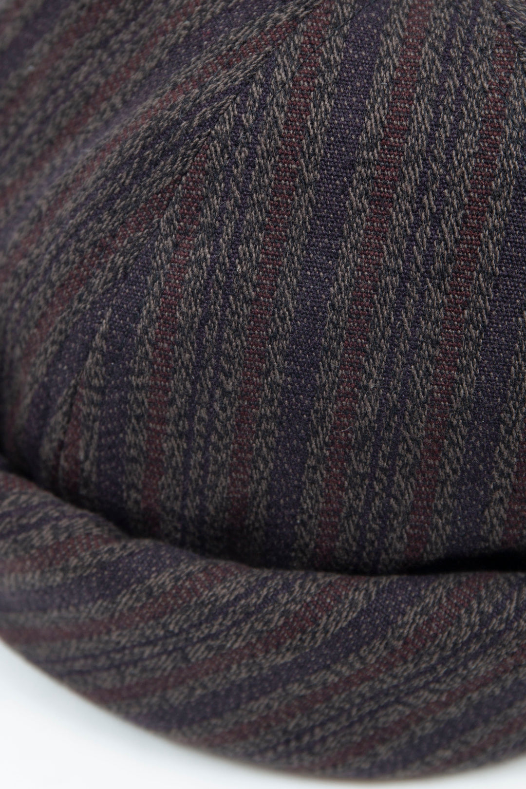 Dobby Stripe Roll Cap Charcoal Gray