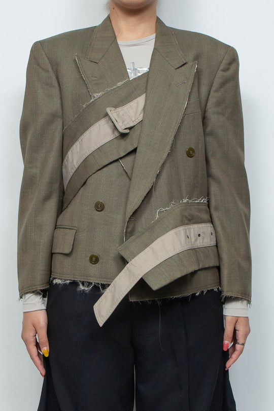 WRAPPED BELT TAILORED JACKET