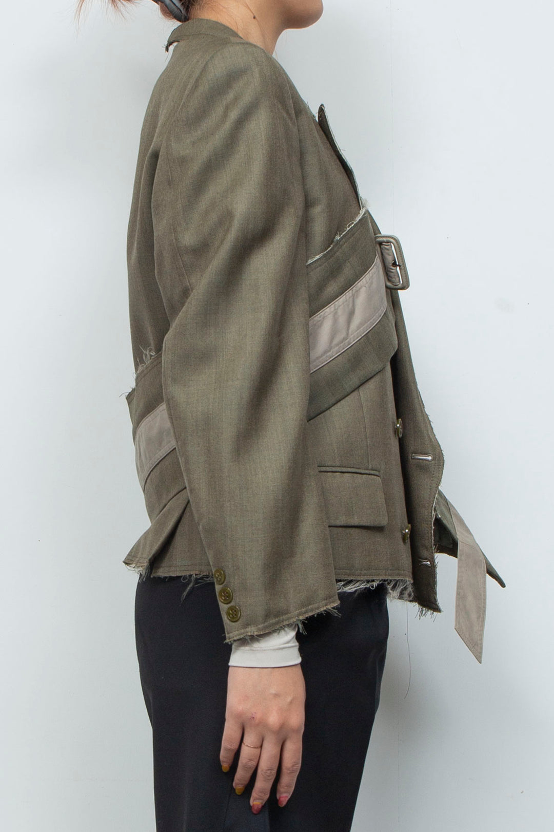 WRAPPED BELT TAILORED JACKET