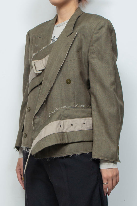 WRAPPED BELT TAILORED JACKET