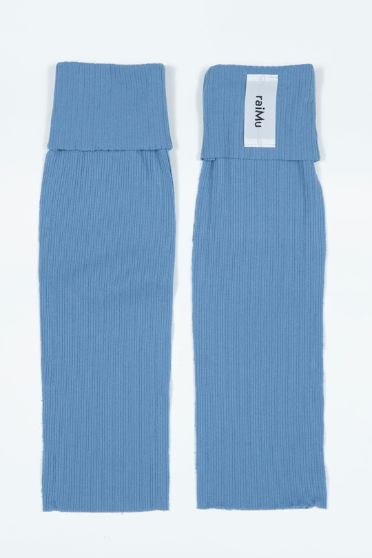 Rib Knit Arm Cover Blue