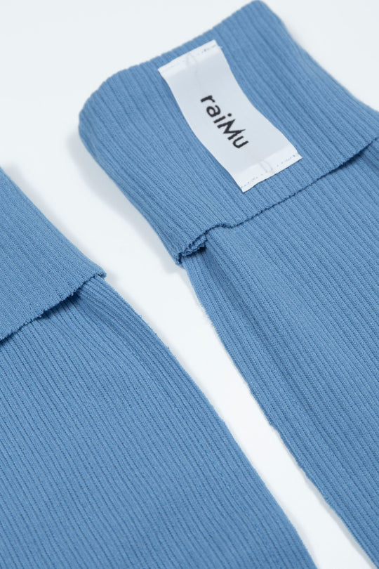 Rib Knit Arm Cover Blue