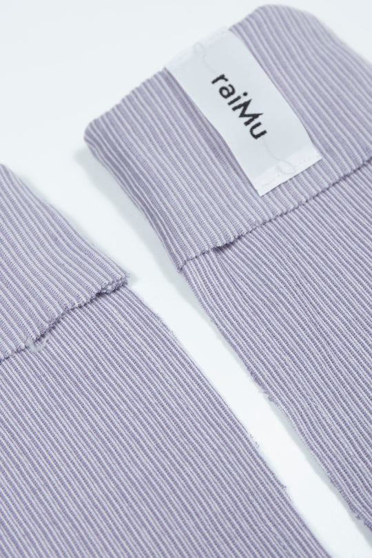 Rib Knit Arm Cover Purple