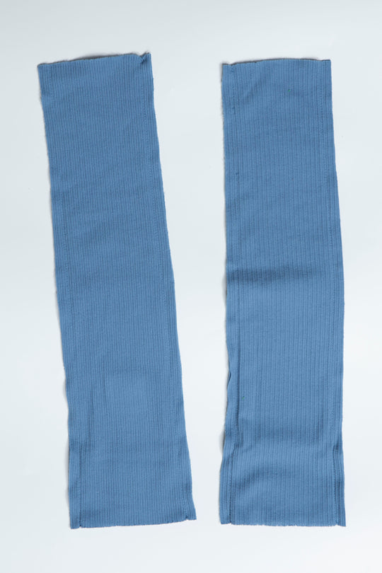 Rib Knit Arm Cover Blue