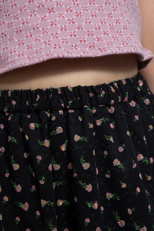 Ribbon Gently Skirt Black