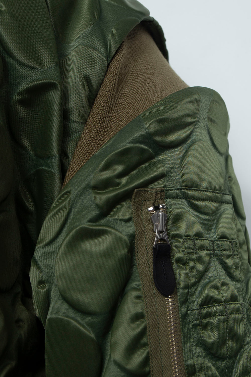 Rib Knit MA-1 Khaki