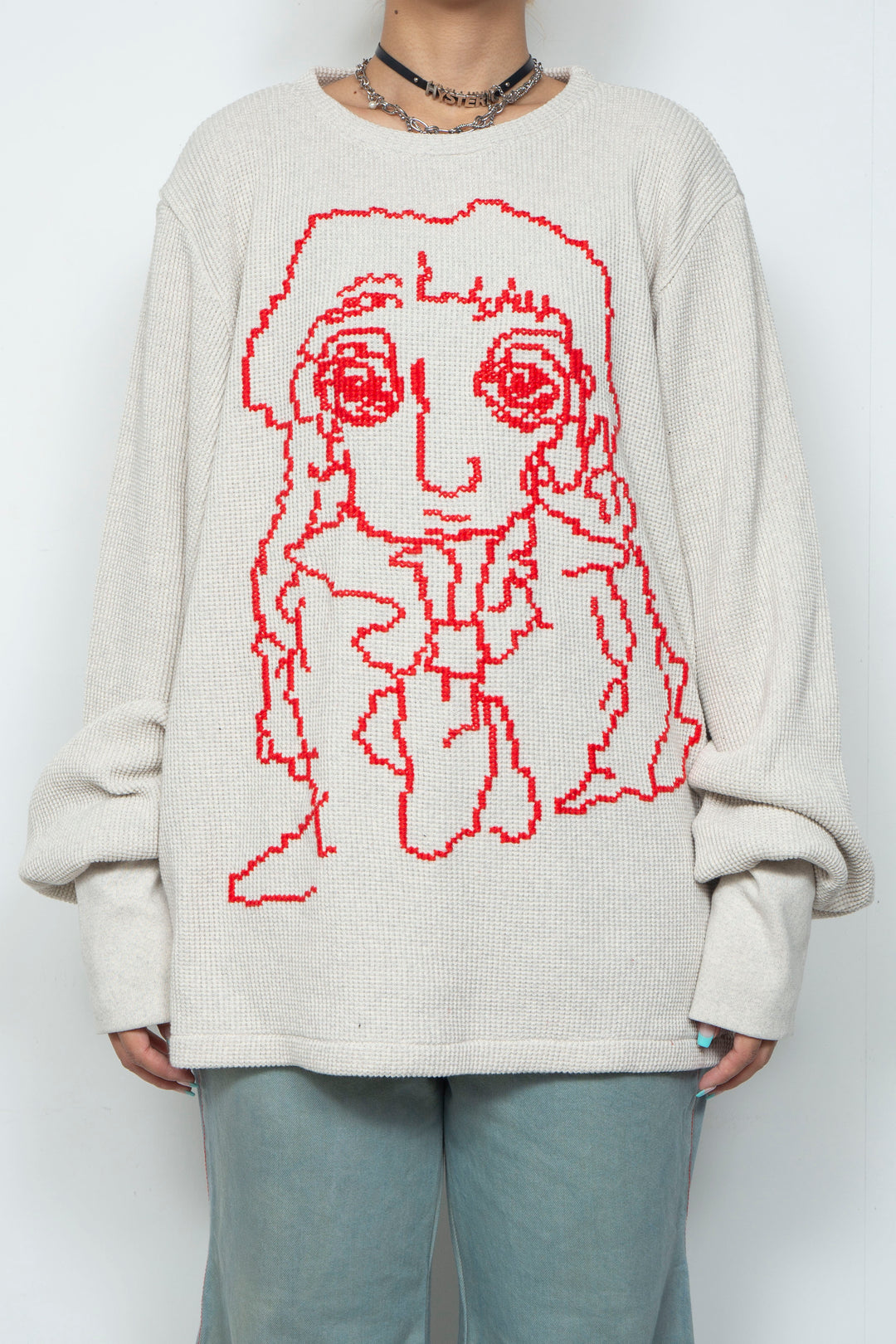 PIXEL PULLOVER [DOROTHY] imperfect blue