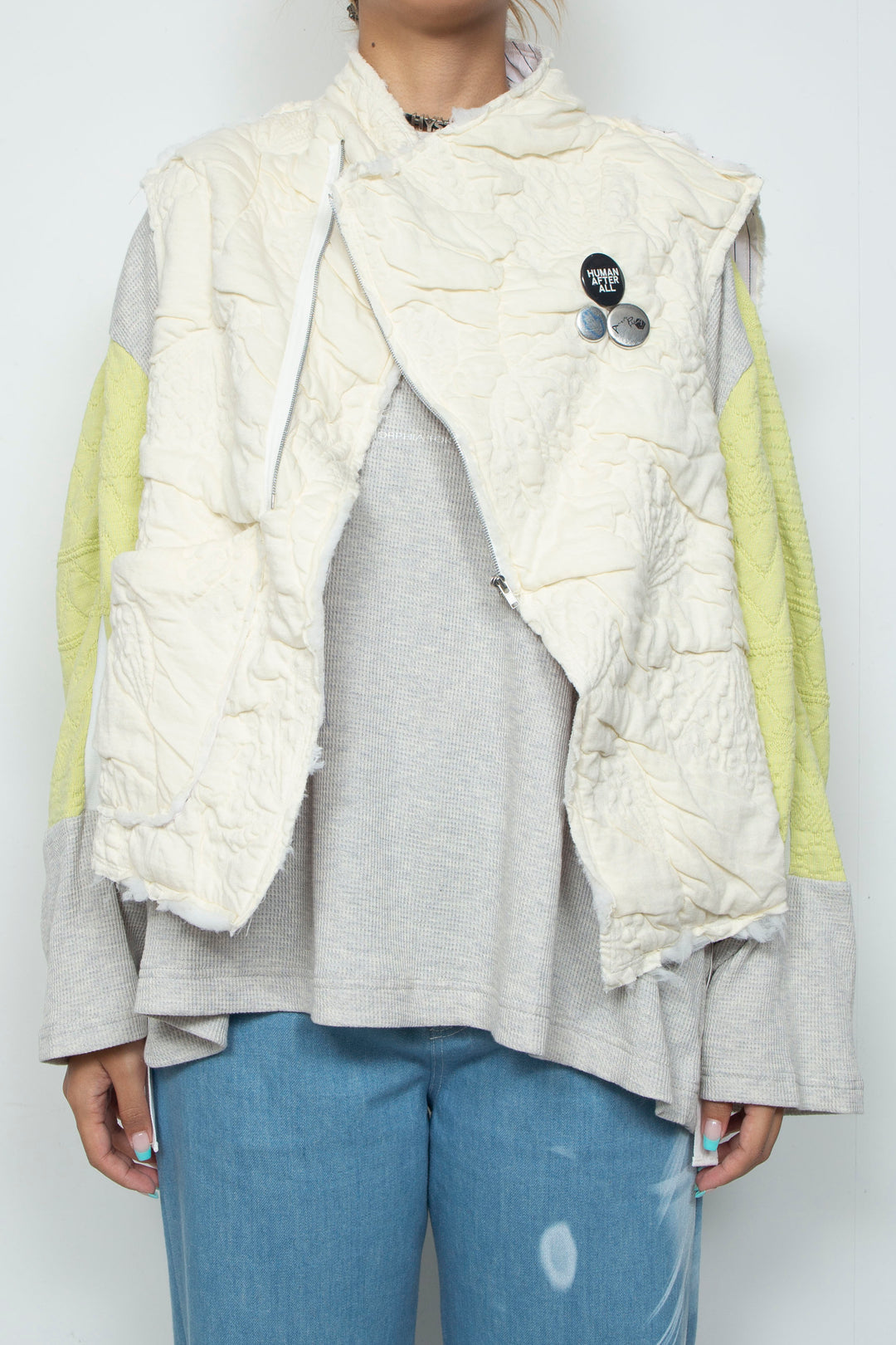 Anacro Vest (Record Ivory/Pink)