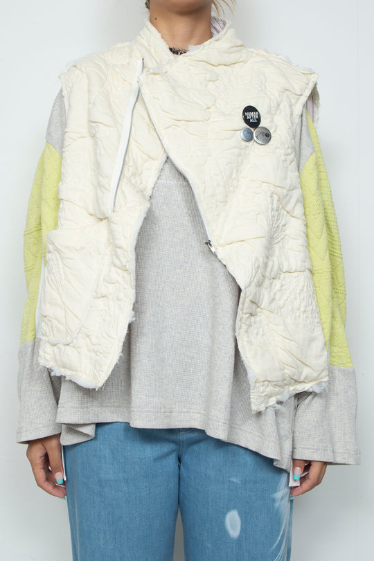 Anacro Vest (Record Ivory/Pink)