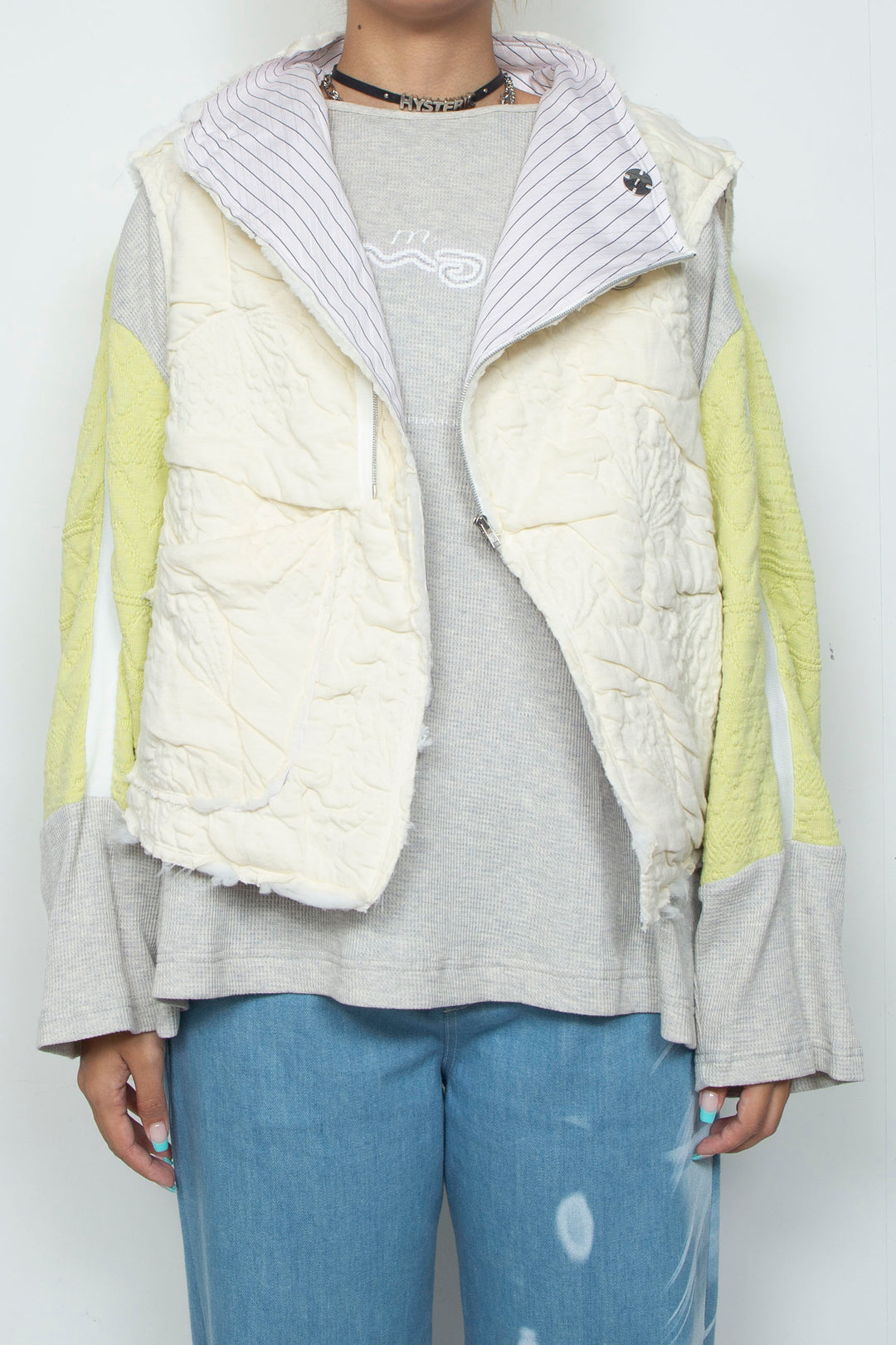 Anacro Vest (Record Ivory/Pink)