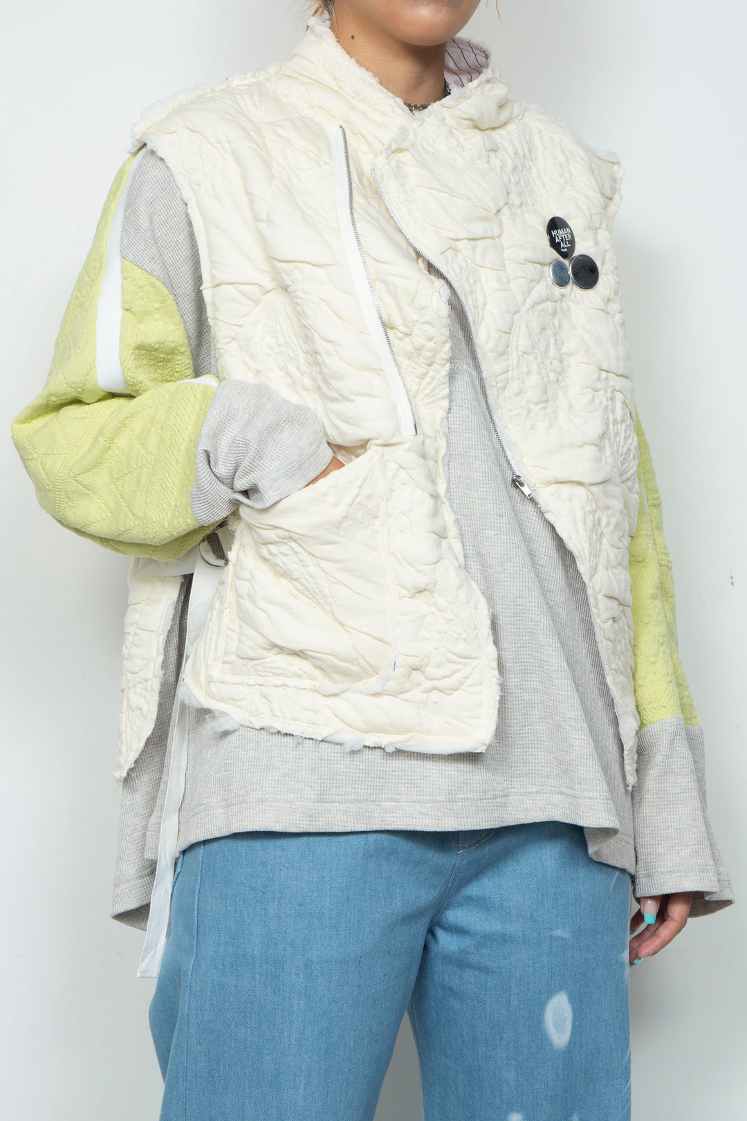 Anacro Vest (Record Ivory/Pink)