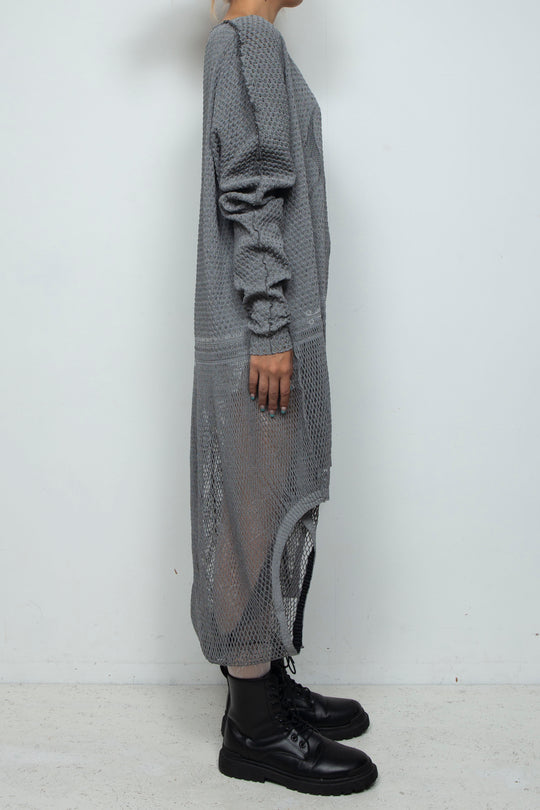 FOLD-OR-STRETCH FLOWER KNIT BLACK