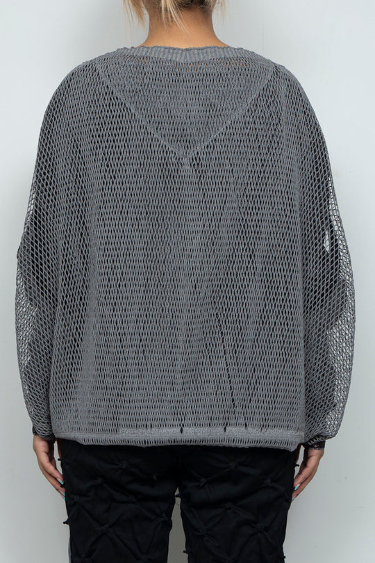 FOLD-OR-STRETCH FLOWER KNIT BLACK