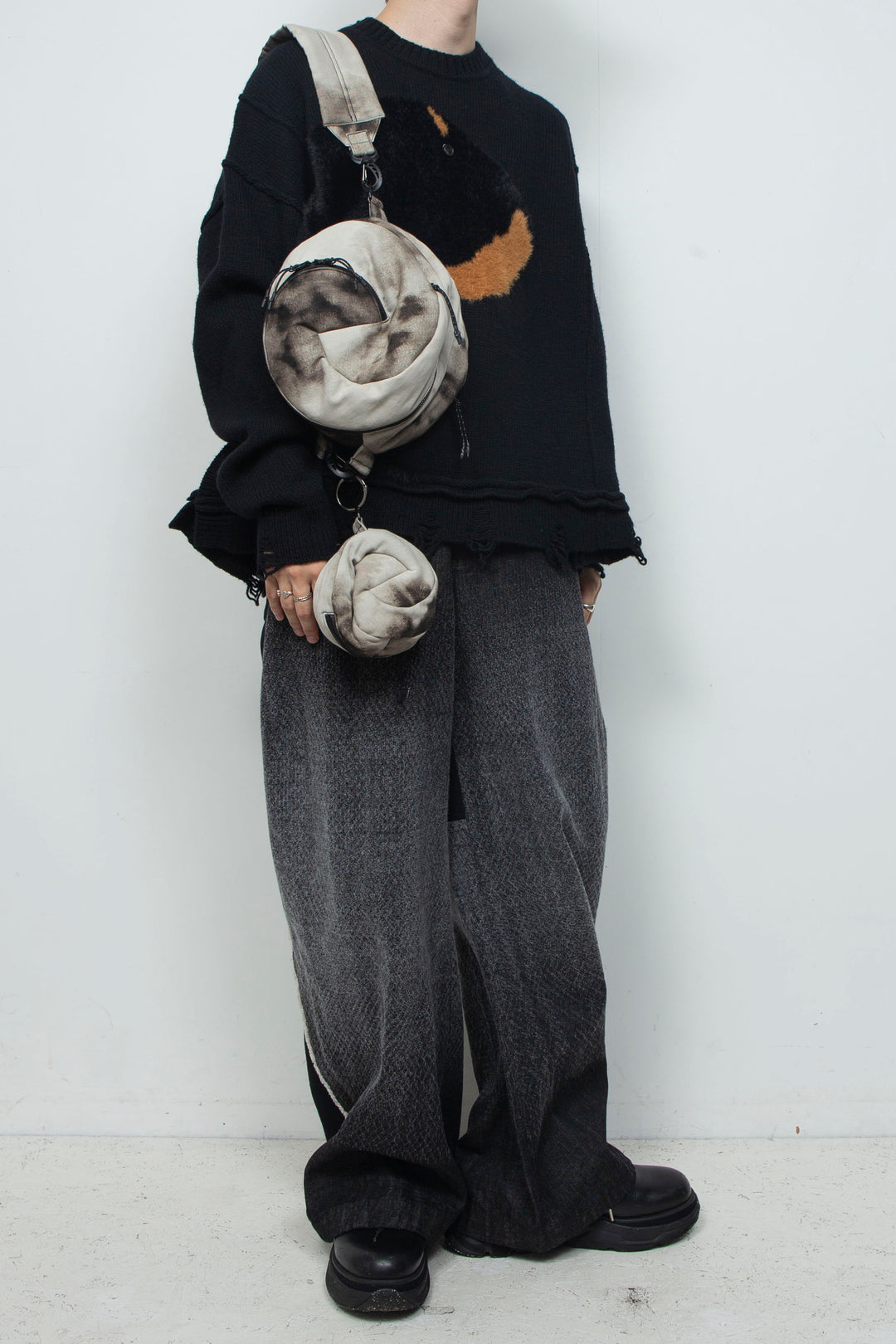 LB26AW-BAG01-MORB BLACK BLEACHED