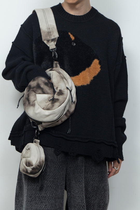 LB26AW-BAG01-MORB BLACK BLEACHED