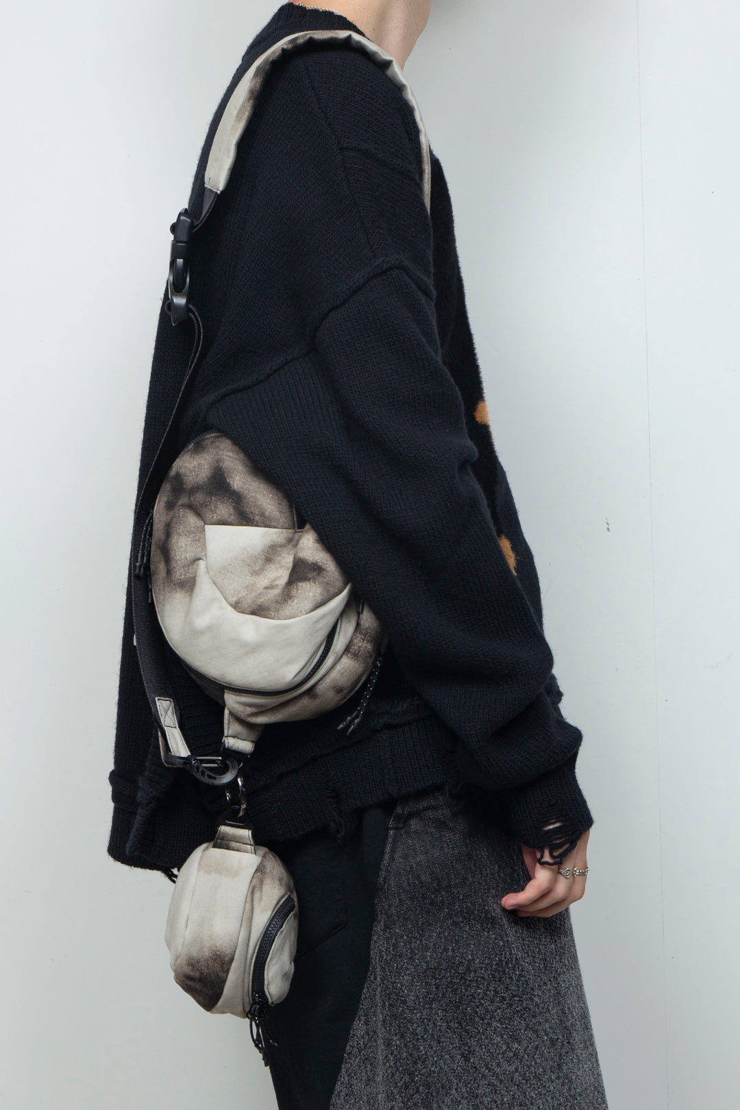 LB26AW-BAG01-MORB BLACK BLEACHED
