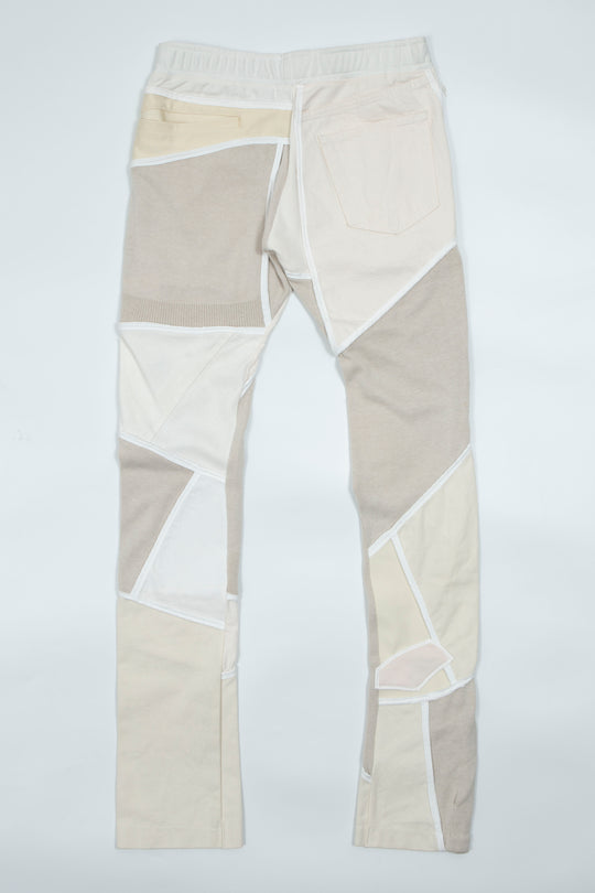 Skinny Long Pants White Mix