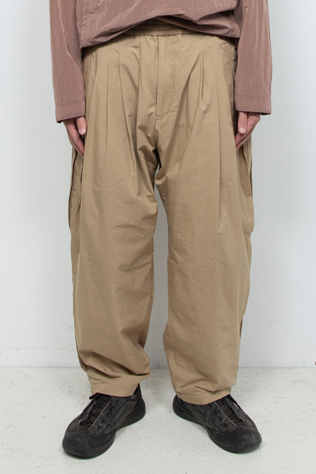 3tuck Big Balloon Pants Beige