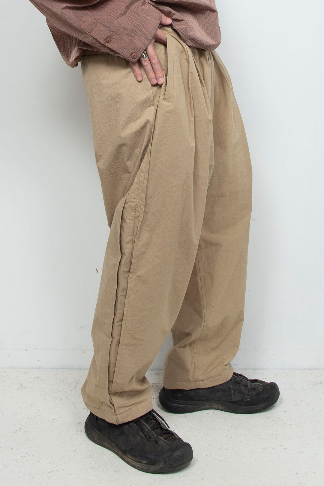 3tuck Big Balloon Pants Beige