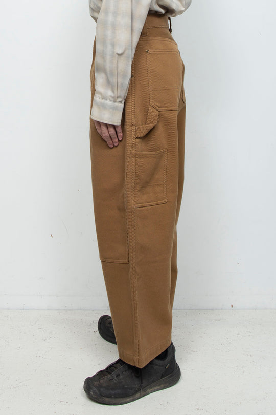 Cotton Jersey Double Knee Pants Light Brown