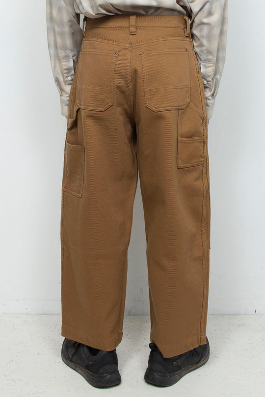 Cotton Jersey Double Knee Pants Light Brown