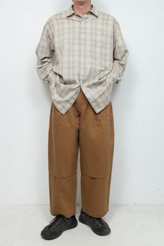 Cotton Jersey Double Knee Pants Light Brown