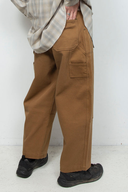Cotton Jersey Double Knee Pants Light Brown